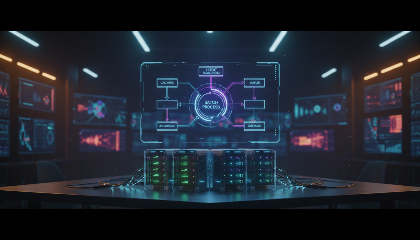 ComfyUI batch processing automation generating 1000 plus images