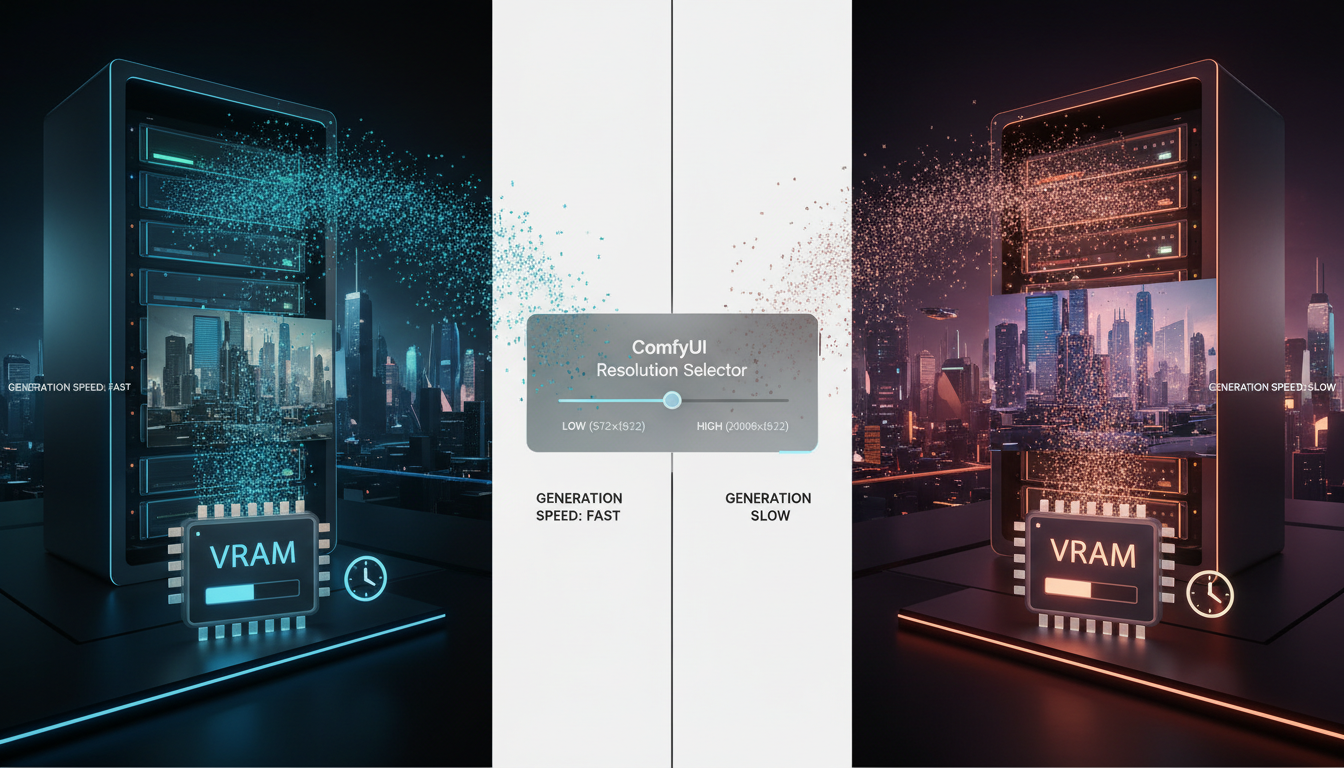 Illustration for How Does Resolution Impact Generation Speed and VRAM?