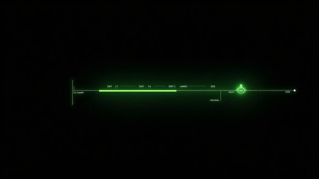 30-day launch timeline with key milestones