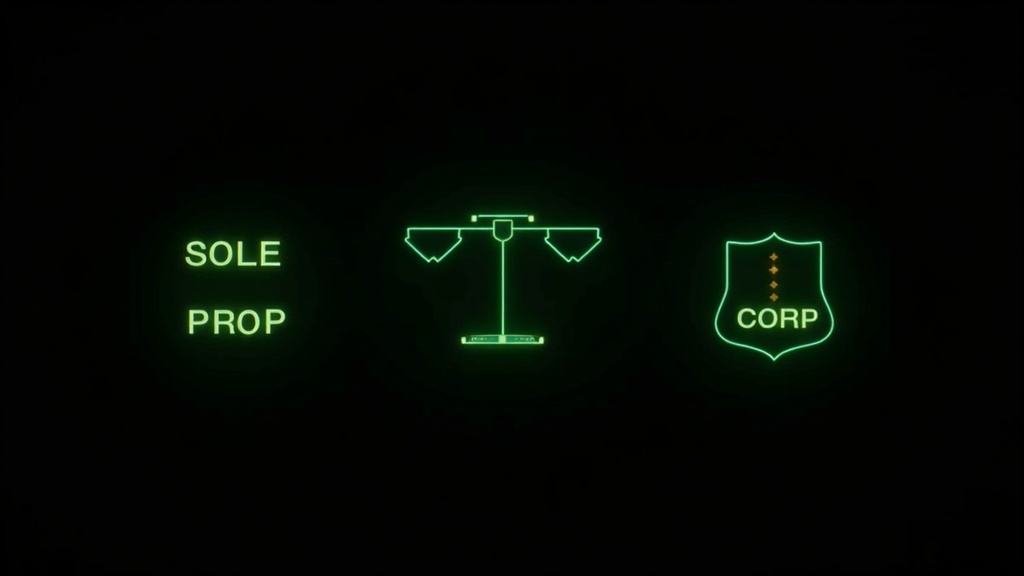Business structures: sole prop, LLC, corporation