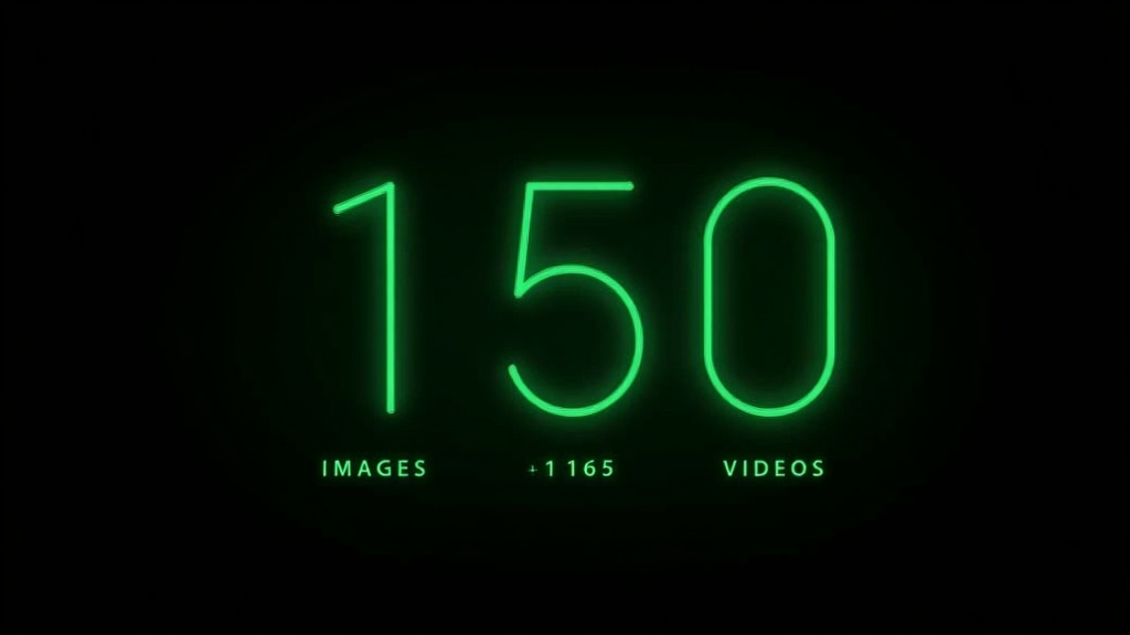 Content generation: 1500 images and 150 videos per month