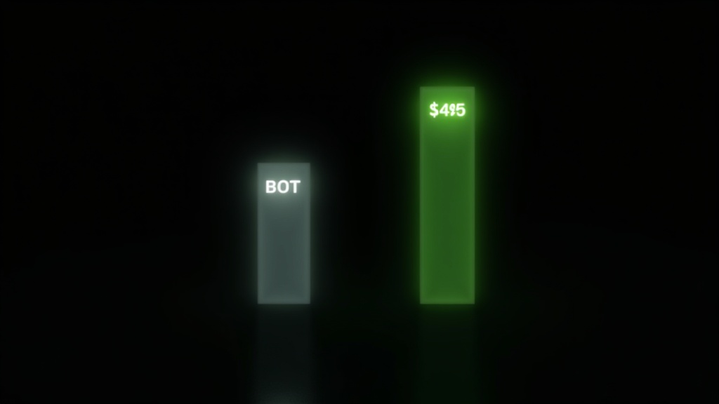 Revenue comparison: AI chatbots $12 vs human chatters $45 per fan