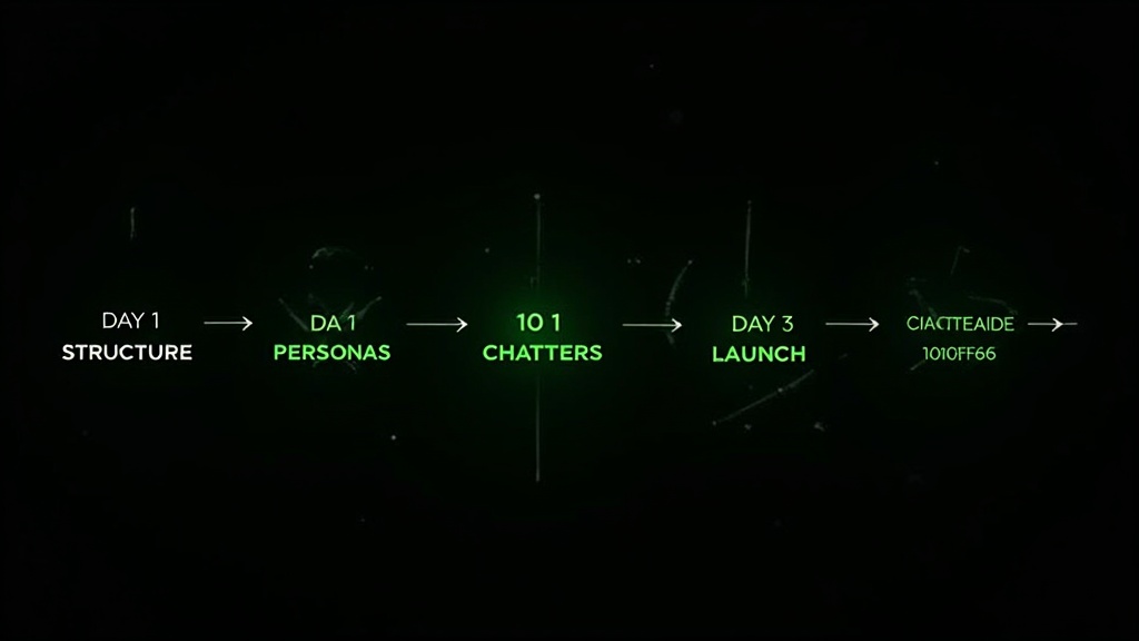 First 30 days: structure, personas, chatters, launch