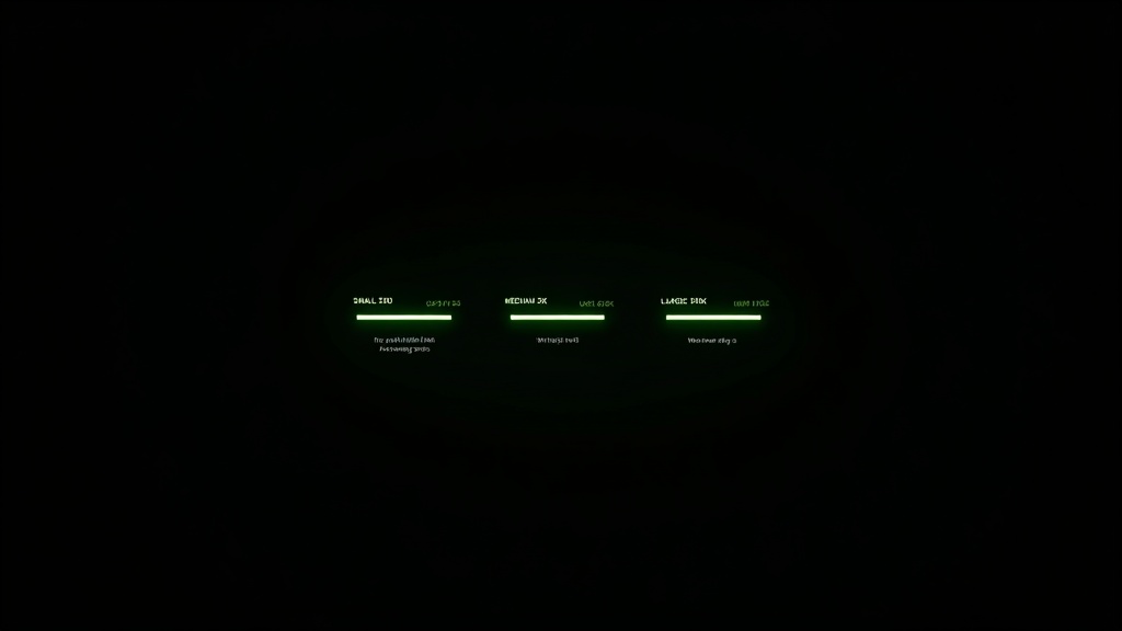 Investment requirements: small $500, medium $2K, large $10K