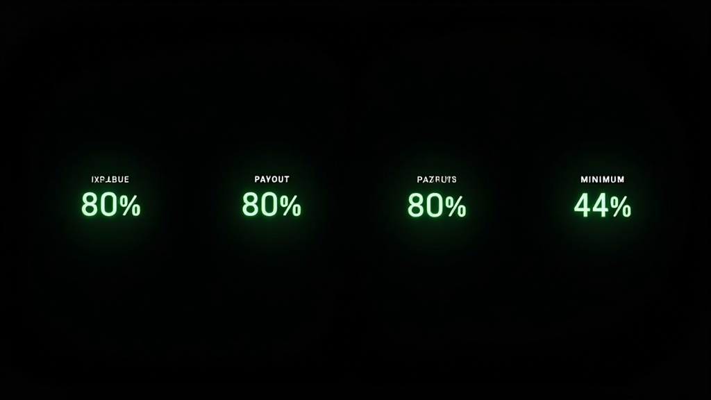 Payout percentages: all platforms showing 80% creator share