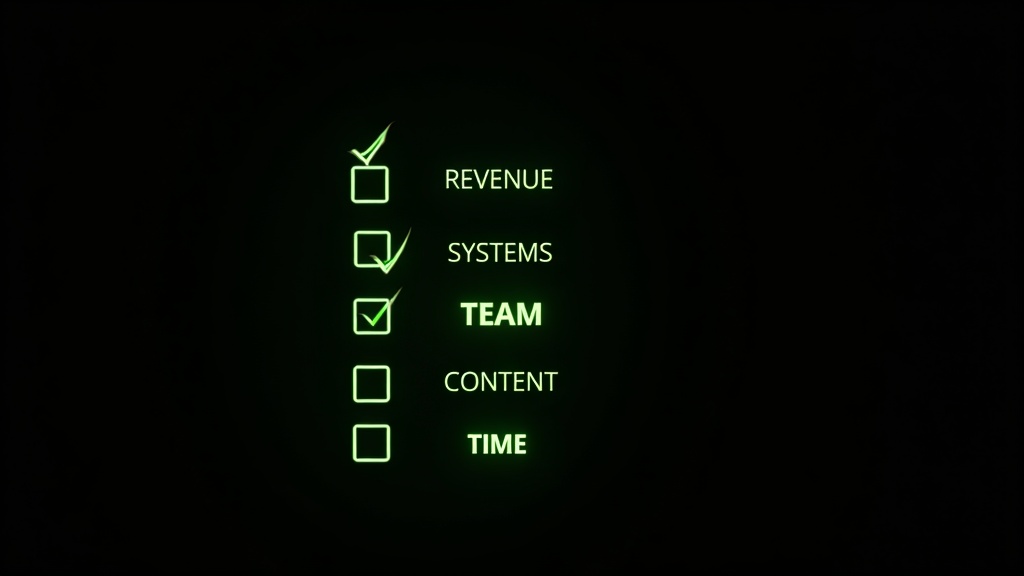 Scaling readiness checklist with key criteria