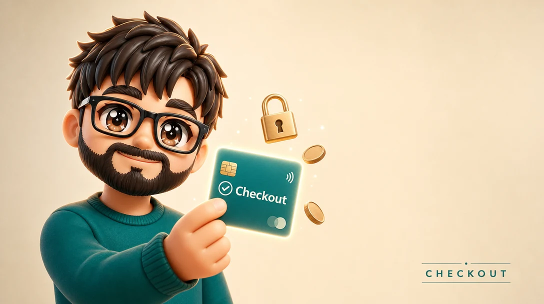 A SvelteKit checkout page with an embedded payment widget mounted inline